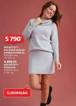 Auchan Női kötött pulóver széles garbó nyakkal ajánlat