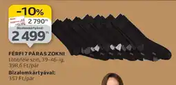 Auchan FÉRFI 7 PÁRAS ZOKNI ajánlat