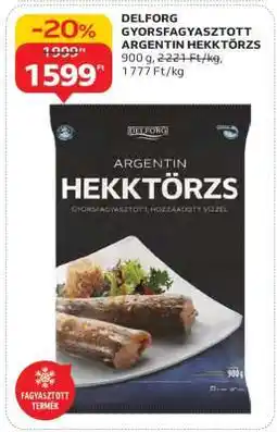 Auchan Delforg Gyorsfagyasztott Argentin Hekktörzs ajánlat