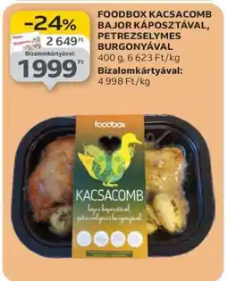 Auchan FOODBOX KACSACOMB BAJOR KÁPOSZTÁVAL, PETREZSELYMES BURGONYÁVAL ajánlat