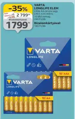 Auchan Varta Longlife elem ajánlat