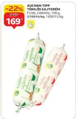 Auchan AUCHAN TIPP TÖMLŐS SAJTKRÉM ajánlat