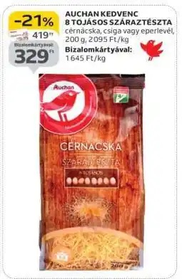 Auchan AUCHAN KEDVENC 8 TOJÁSOS SZÁRAZTÉSZTA ajánlat