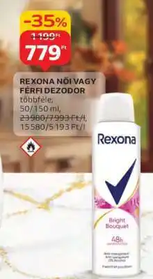 Auchan REXONA NŐI VAGY FÉRFI DEZODOR ajánlat