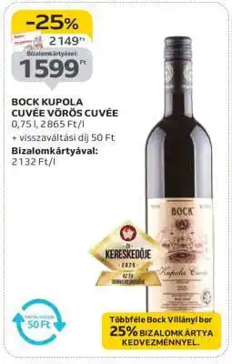 Auchan BOCK KUPOLA CUVÉE VÖRÖS CUVÉE ajánlat