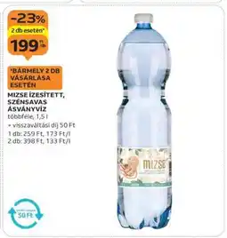 Auchan Mizse Ízesített Szénsavas Ásványvíz ajánlat