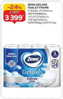 Auchan Zewa Deluxe toalettpapír ajánlat