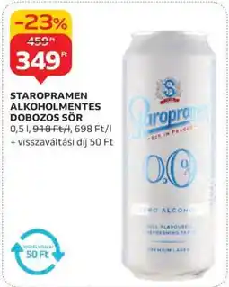 Auchan STAROPRAMEN ALKOHOLMENTES DOBOZOS SÖR ajánlat