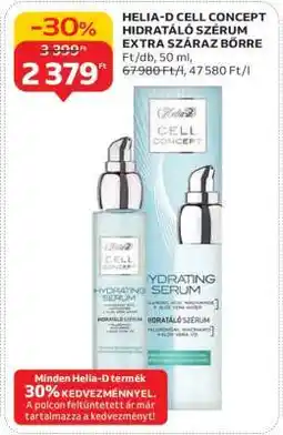Auchan HELIA-D CELL CONCEPT HIDRATÁLÓ SZÉRUM EXTRA SZÁRAZ BŐRRE ajánlat