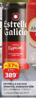 Auchan Estrella Galicia Spanyol Dobozos Sör ajánlat