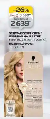 Auchan SCHWARZKOPF CREME SUPREME HAJFESTÉK ajánlat