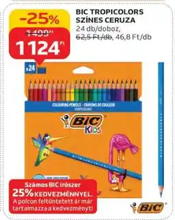 Auchan BIC TROPICOLORS SZÍNES CERUZA ajánlat