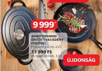 AMBITION IRON ÖNTÖTTVAS EDÉNY FEDŐVEL