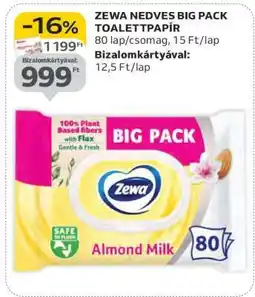 Auchan ZEWA NEDVES BIG PACK TOALETTPAPÍR ajánlat