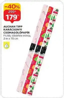 Auchan AUCHAN TIPP KARÁCSONYI CSOMAGOLÓPAPÍR ajánlat