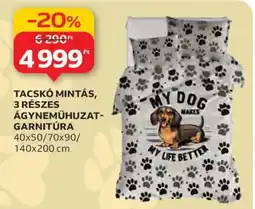 Auchan TACSKÓ MINTÁS, 3 RÉSZES ÁGYNEMŰHUZAT-GARNITÚRA ajánlat