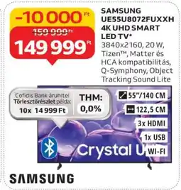 Auchan SAMSUNG UE55U8072FUXXH 4K UHD SMART LED TV ajánlat