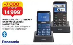 Auchan PANASONIC KX-TU155EXBN KÁRTYAFÜGGETLEN MOBILTELEFON ajánlat
