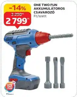 Auchan ONE TWO FUN AKKUMULÁTOROS CSAVAROZÓ ajánlat