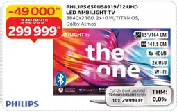 Auchan PHILIPS 65PUS8919/12 UHD LED AMBILIGHT TV ajánlat