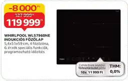 Auchan WHIRLPOOL WLS7960NE INDUKCIÓS FŐZŐLAP ajánlat