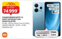Auchan Xiaomi Redmi Note 14 Kártyafüggetlen Okostelefon ajánlat
