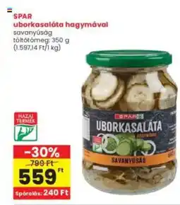 Interspar SPAR uborkasaláta hagymával ajánlat