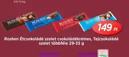 Real Roshen Étcsokoládé szelet csokoládékrémes, Tejcsokoládé szelet ajánlat