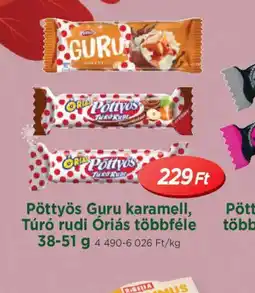Real Pöttyös Guru karamell, Túr rudi riás ajánlat