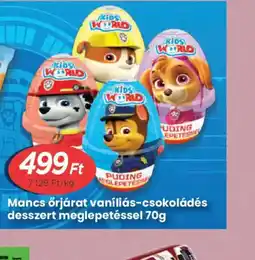 Real Mancs őrjárat vaníliás-csokoládés desszert meglepetéssel ajánlat