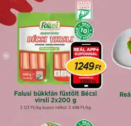 Real Falusi bükkfán füstölt Bécsi virsli ajánlat