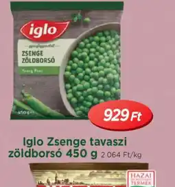 Real Iglo Zsenge tavaszi zöldbors ajánlat