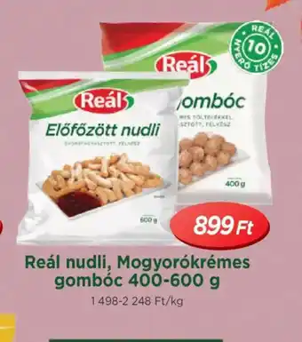 Real Reál nudli, Mogyorkrémes gombc ajánlat