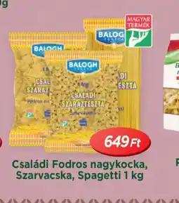 Real Családi Fodros nagykocka, Szarvacska, Spagetti ajánlat