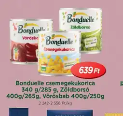 Real Bonduelle csemegekukorica, zöldbors, vörösbab ajánlat