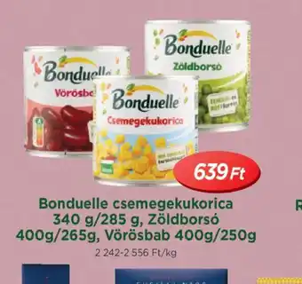Real Bonduelle csemegekukorica, zöldbors, vörösbab ajánlat