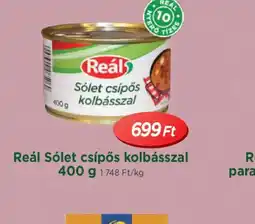 Real Reál Slet csípős kolbásszal ajánlat