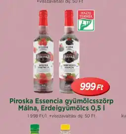 Real Piroska Essencia gyümölcsszörp ajánlat