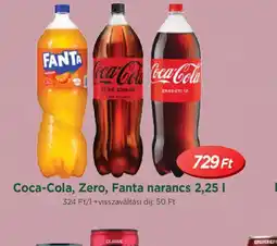 Real Coca-Cola, Zero, Fanta narancs ajánlat