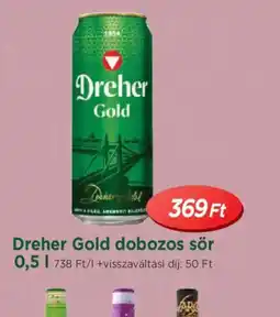 Real Dreher Gold dobozos sör ajánlat