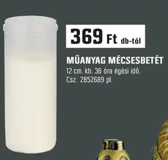 OBI MŰANYAG MÉCSESBETÉT 12 cm ajánlat