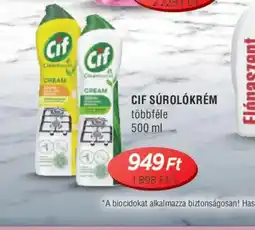 Real CIF SÚROLKRÉM ajánlat