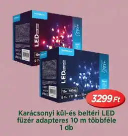 Real Karácsonyi kül-és beltéri LED füzér adapteres 10 m többféle ajánlat