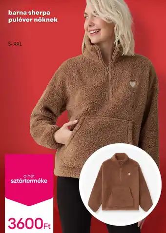 Barna sherpa pulóver nőknek