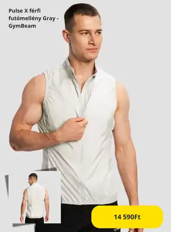 GymBeam Pulse X férfi futómellény Gray ajánlat
