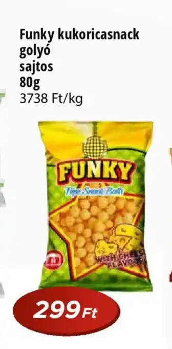 Real Funky kukoricasnack golyó sajtos ajánlat