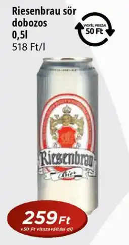 Real Riesenbrau sör dobozos ajánlat