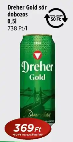 Real Dreher Gold sör dobozos ajánlat