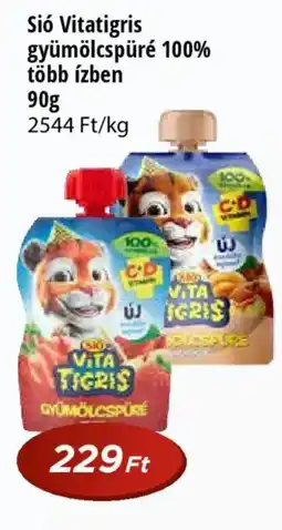 Real Sió Vitatigris gyümölcspüré 100% több ízben ajánlat