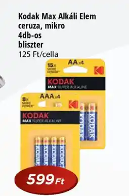 Real Kodak Max Alkáli Elem ceruza, mikro ajánlat
